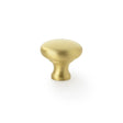 Alexander & Wilks Cabinet Hardware Satin Brass / Cabinet Knobs / 32mm Dia. Alexander & Wilks Wade Round Cupboard Knob - Satin Brass - 32mm