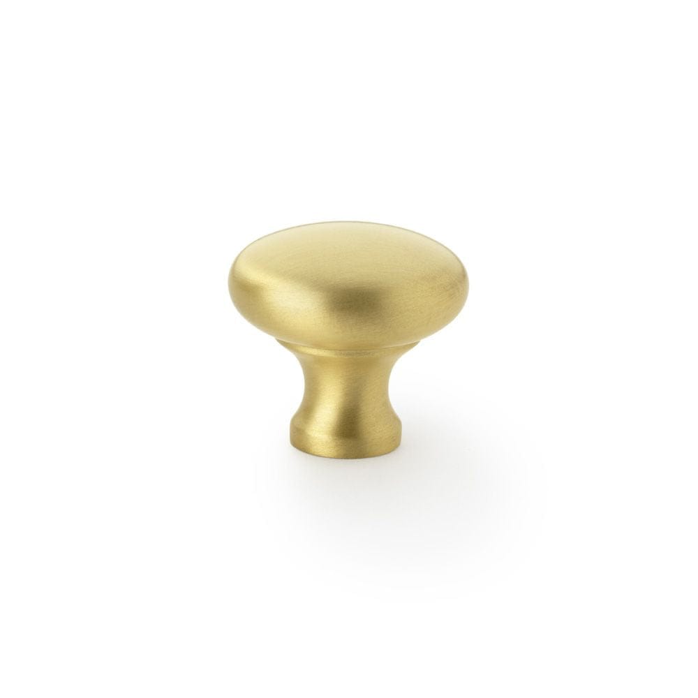 Alexander & Wilks Cabinet Hardware Satin Brass / Cabinet Knobs / 32mm Dia. Alexander & Wilks Wade Round Cupboard Knob - Satin Brass - 32mm