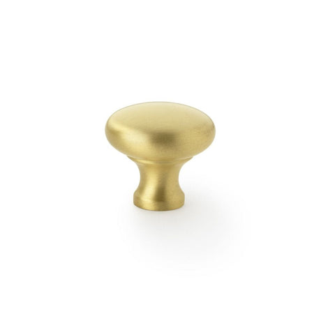 Alexander & Wilks Cabinet Hardware Satin Brass / Cabinet Knobs / 32mm Dia. Alexander & Wilks Wade Round Cupboard Knob - Satin Brass - 32mm