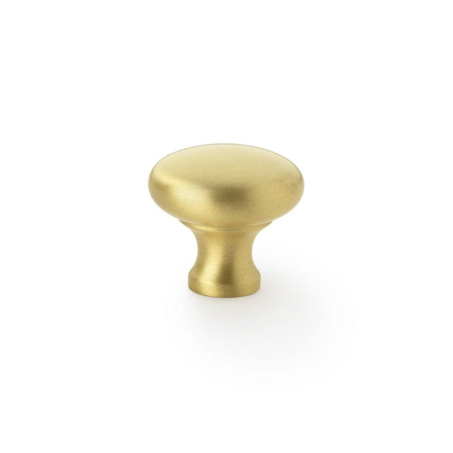 Alexander & Wilks Cabinet Hardware Satin Brass / Cabinet Knobs / 32mm Dia. Alexander & Wilks Wade Round Cupboard Knob - Satin Brass - 32mm