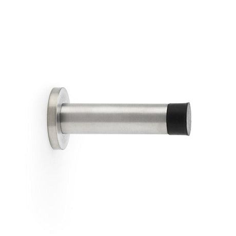 Alexander & Wilks Door Furniture Satin Stainless Steel / Projection Door Stop Alexander & Wilks Wall Mounted Cylinder Door Stop with Rose - Satin Stainless Steel