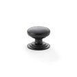 Alexander & Wilks Cabinet Hardware Black / Cabinet Knobs / 32mm Dia. Alexander & Wilks Waltz Round Cupboard Knob on Stepped Rose - Black - 32mm