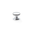 Alexander & Wilks Cabinet Hardware Polished Chrome / Cabinet Knobs / 25mm Dia. Alexander & Wilks Waltz Round Cupboard Knob on Stepped Rose - Polished Chrome - 25mm