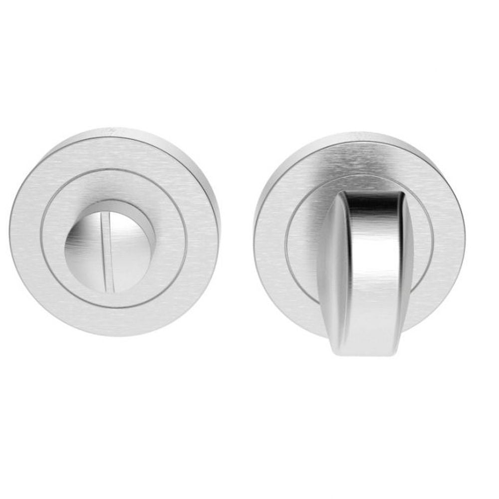 This is an image of a Manital - Standard Turn and Release - Satin Chrome that is availble to order from Trade Door Handles in Kendal.