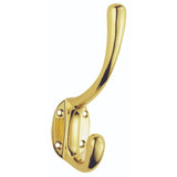 This is an image of a Carlisle Brass - Hat and Coat Hook - Polished Brass that is availble to order from Trade Door Handles in Kendal.