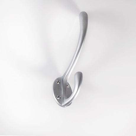 This is an image of a Carlisle Brass - Hat and Coat Hook - Satin Chrome that is availble to order from Trade Door Handles in Kendal.