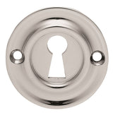 This is an image of a Carlisle Brass - Small Escutcheon - Polished Chrome that is availble to order from Trade Door Handles in Kendal.