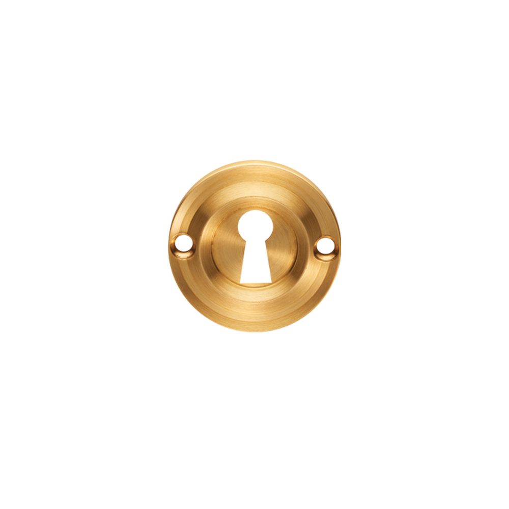 This is an image of a Carlisle Brass - Small Escutcheon - Satin Brass that is availble to order from Trade Door Handles in Kendal.