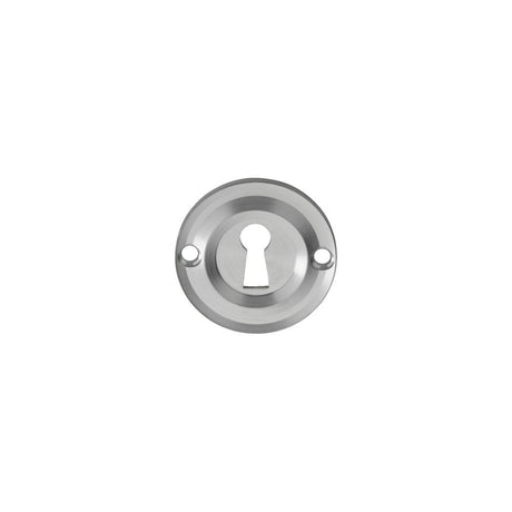 This is an image of a Carlisle Brass - Small Escutcheon - Satin Chrome that is availble to order from Trade Door Handles in Kendal.