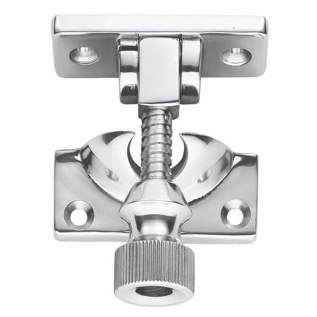 This is an image of a Carlisle Brass - Architectural Quality Brighton Sash Fastener - Polished Chrome that is availble to order from Trade Door Handles in Kendal.