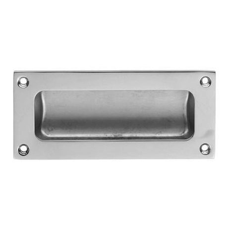 This is an image of a Carlisle Brass - Flush Pull - Polished Chrome that is availble to order from Trade Door Handles in Kendal.