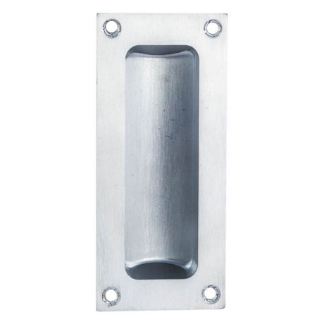 This is an image of a Carlisle Brass - Flush Pull - Satin Chrome that is availble to order from Trade Door Handles in Kendal.