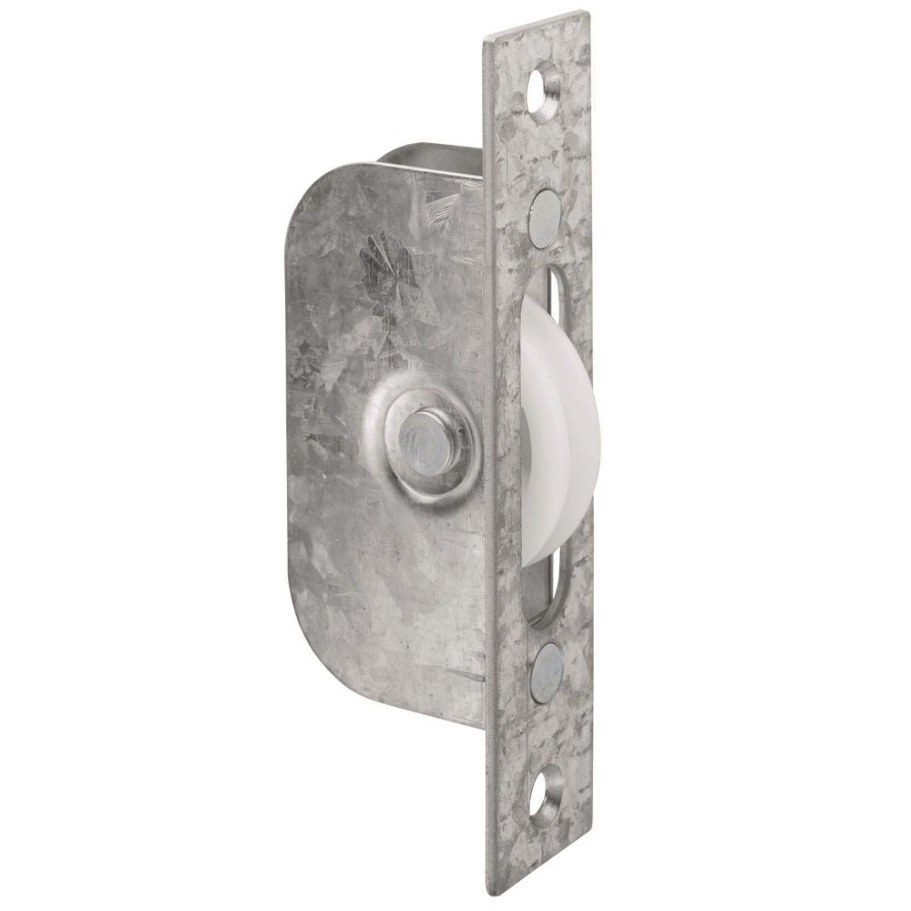 This is an image of a Carlisle Brass - Sash Window Axle Pulley Galvanised Forend - Galvanised that is availble to order from Trade Door Handles in Kendal.