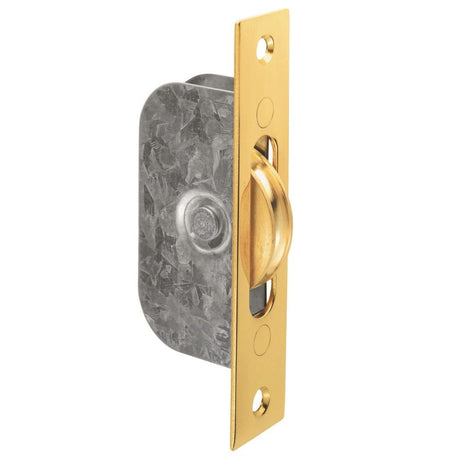 This is an image of a Carlisle Brass - Sash Window Axle Pulley Brass Wheel - Polished Brass that is availble to order from Trade Door Handles in Kendal.