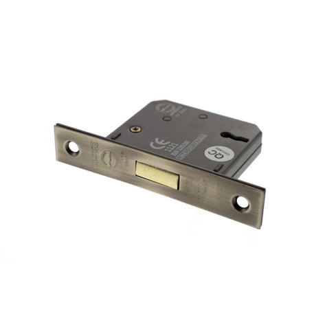Atlantic Hardware Locks & Latches Antique Brass / 3 Lever Deadlock / 3" / 76mm Atlantic 3 Lever Key Deadlock [CE] 3" - Antique Brass