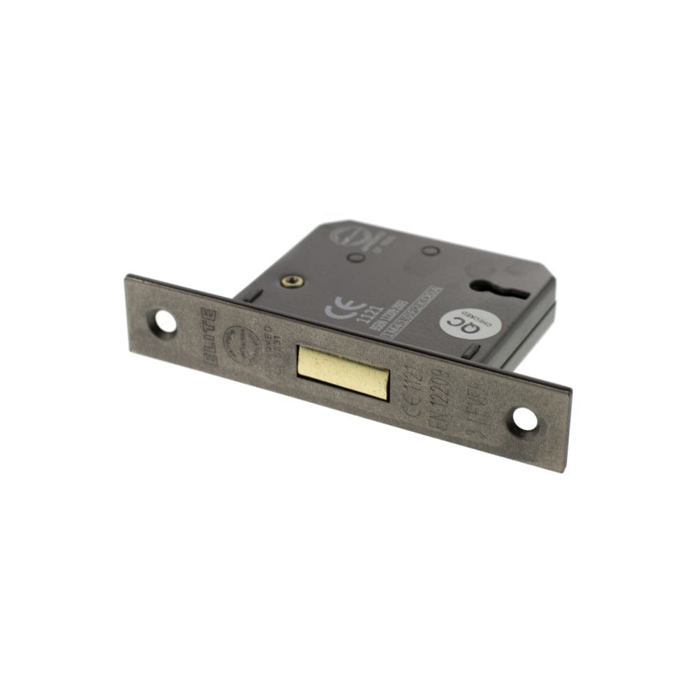 Atlantic Hardware Locks & Latches Distressed Silver / 3 Lever Deadlock / 3" / 76mm Atlantic 3 Lever Key Deadlock [CE] 3" - Distressed Silver