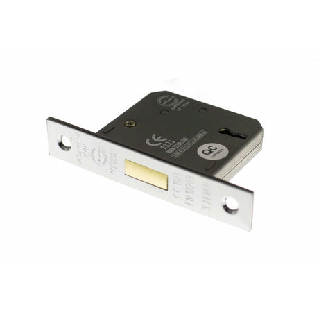 Atlantic Hardware Locks & Latches Polished Chrome / 3 Lever Deadlock / 3" / 76mm Atlantic 3 Lever Key Deadlock [CE] 3" - Polished Chrome