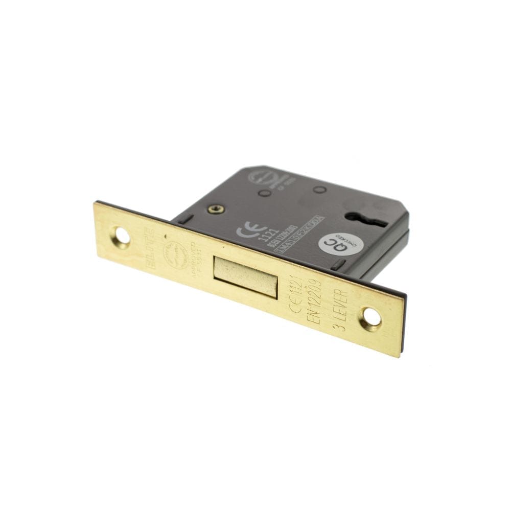 Atlantic Hardware Locks & Latches Satin Brass / 3 Lever Deadlock / 3" / 76mm Atlantic 3 Lever Key Deadlock [CE] 3" - Satin Brass