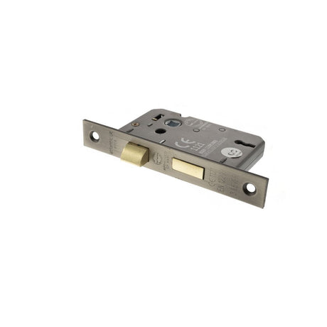 Atlantic Hardware Locks & Latches Matt Gun Metal / 3 Lever Sashlocks / 2.5" / 65mm Atlantic 3 Lever Key Sashlock [CE] 2.5" - Matt Gun Metal