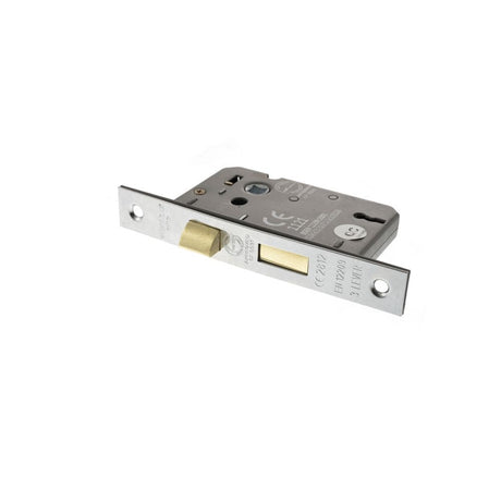 Atlantic Hardware Locks & Latches Polished Chrome / 3 Lever Sashlocks / 2.5" / 65mm Atlantic 3 Lever Key Sashlock [CE] 2.5" - Polished Chrome
