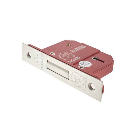 Atlantic Hardware Locks & Latches Satin Chrome / 5 Lever Deadlocks / 3" / 76mm Atlantic 5 Lever Key Deadlock [BS] 3" - Satin Chrome