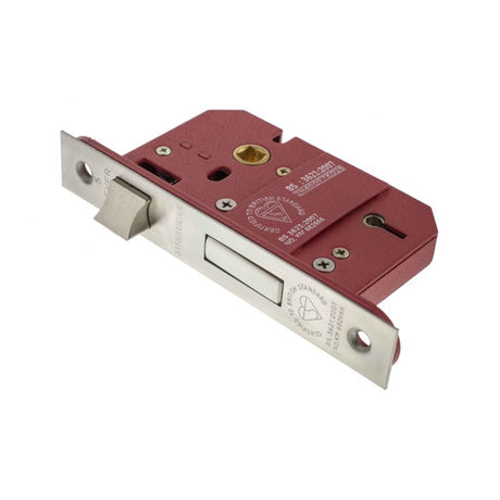 Atlantic Hardware Locks & Latches Satin Chrome / 5 Lever Sashlocks / 3" / 76mm Atlantic 5 Lever Key Sashlock [BS] 3" - Satin Chrome