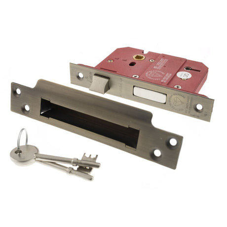 Atlantic Hardware Locks & Latches Urban Bronze / 5 Lever Sashlocks / 3" / 76mm Atlantic 5 Lever Key Sashlock [BS] 3" - Urban Bronze