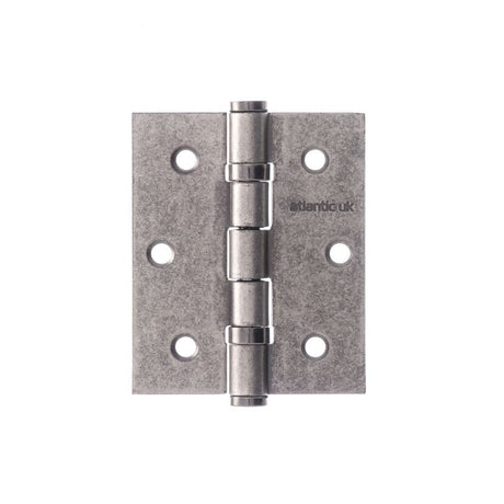 Atlantic Hardware Hinges Distressed Silver / Ball Bearing Hinges / 3" (76mm) Atlantic Ball Bearing Hinges 3" x 2.5" x 2.5mm - Distressed Silver