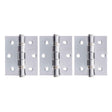 Atlantic Hardware Hinges Polished Chrome / Ball Bearing Hinges / 3" (76mm) Atlantic Ball Bearing Hinges 3" x 2.5" x 2.5mm set of 3 - Polished Chrome