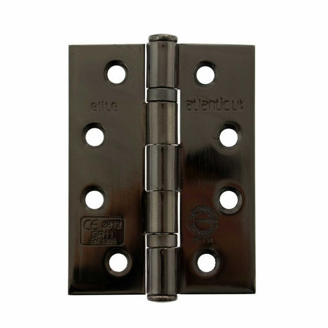 Atlantic Hardware Hinges Black Nickel / Ball Bearing Hinges / 4" x (102mm) Atlantic Ball Bearing Hinges Grade 11 Fire Rated 4" x 3" x 2.5mm - Black Nickel