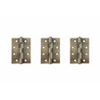 Atlantic Hardware Hinges Antique Brass / Ball Bearing Hinges / 4" x (102mm) Atlantic Ball Bearing Hinges Grade 11 Fire Rated 4" x 3" x 2.5mm set of 3 - Anti