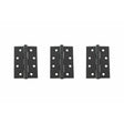Atlantic Hardware Hinges Matt Black / Ball Bearing Hinges / 4" x (102mm) Atlantic Ball Bearing Hinges Grade 11 Fire Rated 4" x 3" x 2.5mm set of 3 - Matt