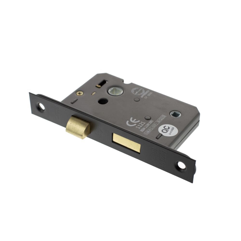 Atlantic Hardware Locks & Latches Matt Black / Bathroom Lock / 3" / 76mm Atlantic Bathroom Lock [CE] 3" - Matt Black