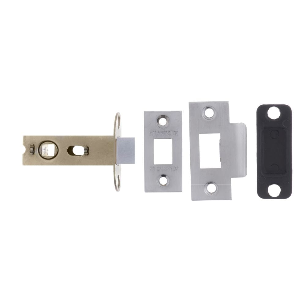 Atlantic Hardware Locks & Latches Satin Chrome / Tubular Mortice Latch / 2.5" Atlantic Bolt Through Tubular Latch 2.5" - Satin Chrome