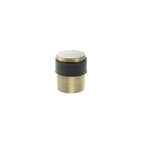 Atlantic Hardware Door Furniture Antique Brass / Floor Door Stop Atlantic Cylinder Premium Floor Mounted Door Stop - Antique Brass