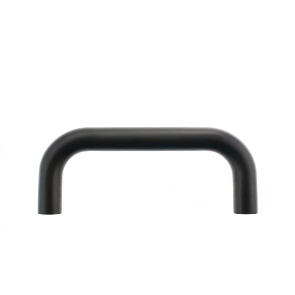 Atlantic Hardware Door Furniture Matt Black / Pull Handles (Bolt Through) Atlantic D Pull Handle [Bolt Through] 150mm x 19mm - Matt Black