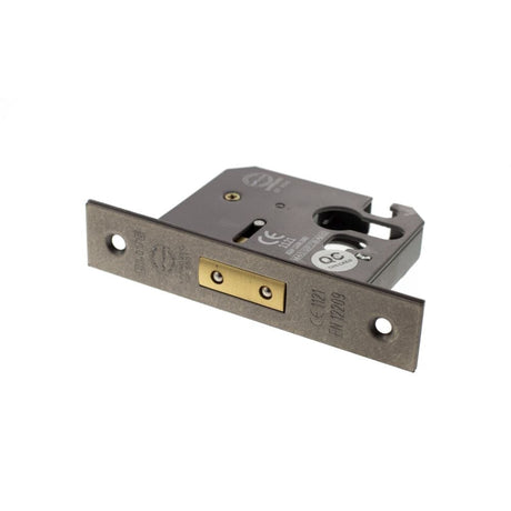 Atlantic Hardware Locks & Latches Distressed Silver / Euro Profile Deadlocks / 3" / 76mm Atlantic Euro Deadlock [CE] 3" - Distressed Silver