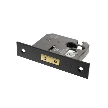 Atlantic Hardware Locks & Latches Matt Black / Euro Profile Deadlocks / 3" / 76mm Atlantic Euro Deadlock [CE] 3" - Matt Black