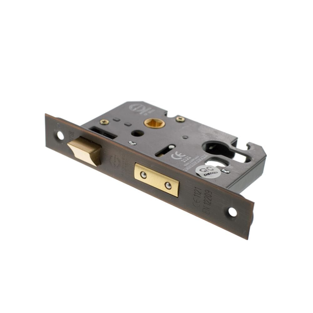 Atlantic Hardware Locks & Latches Antique Copper / Euro Profile Sashlocks / 3" / 76mm Atlantic Euro Sashlock [CE] 3" - Antique Copper