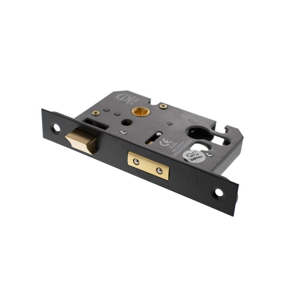 Atlantic Hardware Locks & Latches Matt Black / Euro Profile Sashlocks / 3" / 76mm Atlantic Euro Sashlock [CE] 3" - Matt Black