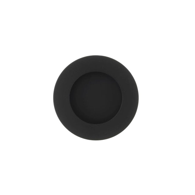 Atlantic Hardware Door Furniture Matt Black / Flush Handle / Round Atlantic Flush Pull 65mm - Matt Black