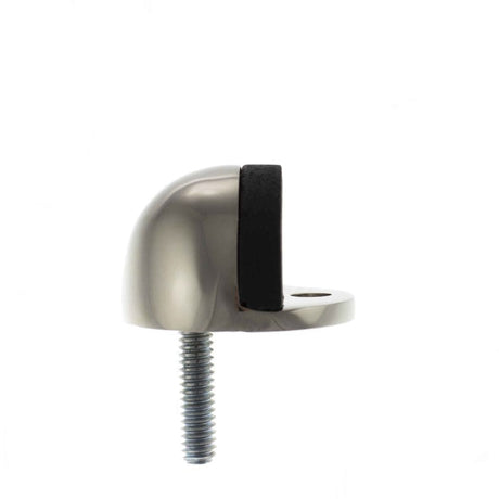 Atlantic Hardware Door Furniture Polished Nickel / Floor Door Stop Atlantic Half-Moon Premium Floor Mounted Door Stop - Polished Nickel
