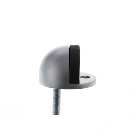 Atlantic Hardware Door Furniture Satin Chrome / Floor Door Stop Atlantic Half-Moon Premium Floor Mounted Door Stop - Satin Chrome