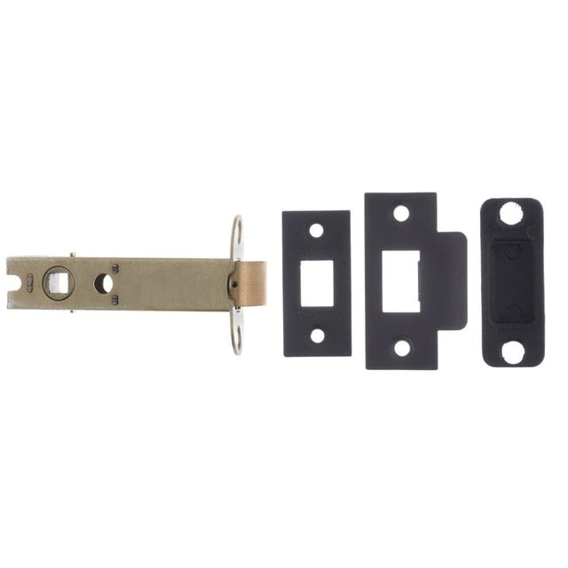 Atlantic Hardware Locks & Latches Matt Black / Tubular Mortice Latch / 4" Atlantic Heavy Duty Bolt Through Tubular Latch 4" - Matt Black