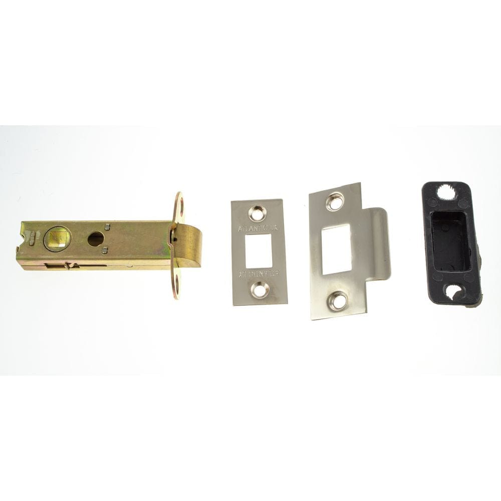 Atlantic Hardware Locks & Latches Polished Nickel / Tubular Mortice Latch / 4" Atlantic Heavy Duty Bolt Through Tubular Latch 4" - Polished Nickel