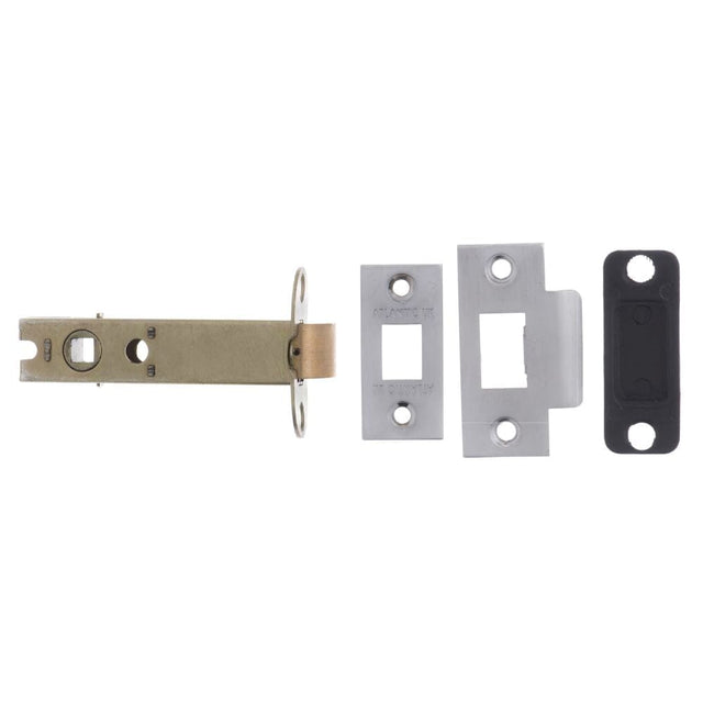 Atlantic Hardware Locks & Latches Satin Chrome / Tubular Mortice Latch / 4" Atlantic Heavy Duty Bolt Through Tubular Latch 4" - Satin Chrome