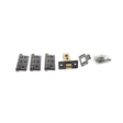 Atlantic Hardware Door Furniture Matt Black / Hinge and Latch Pack Atlantic Latch Pack [CE] 2.5" (Latch x1) + 3"x2" (Hinge x3) - Matt Black