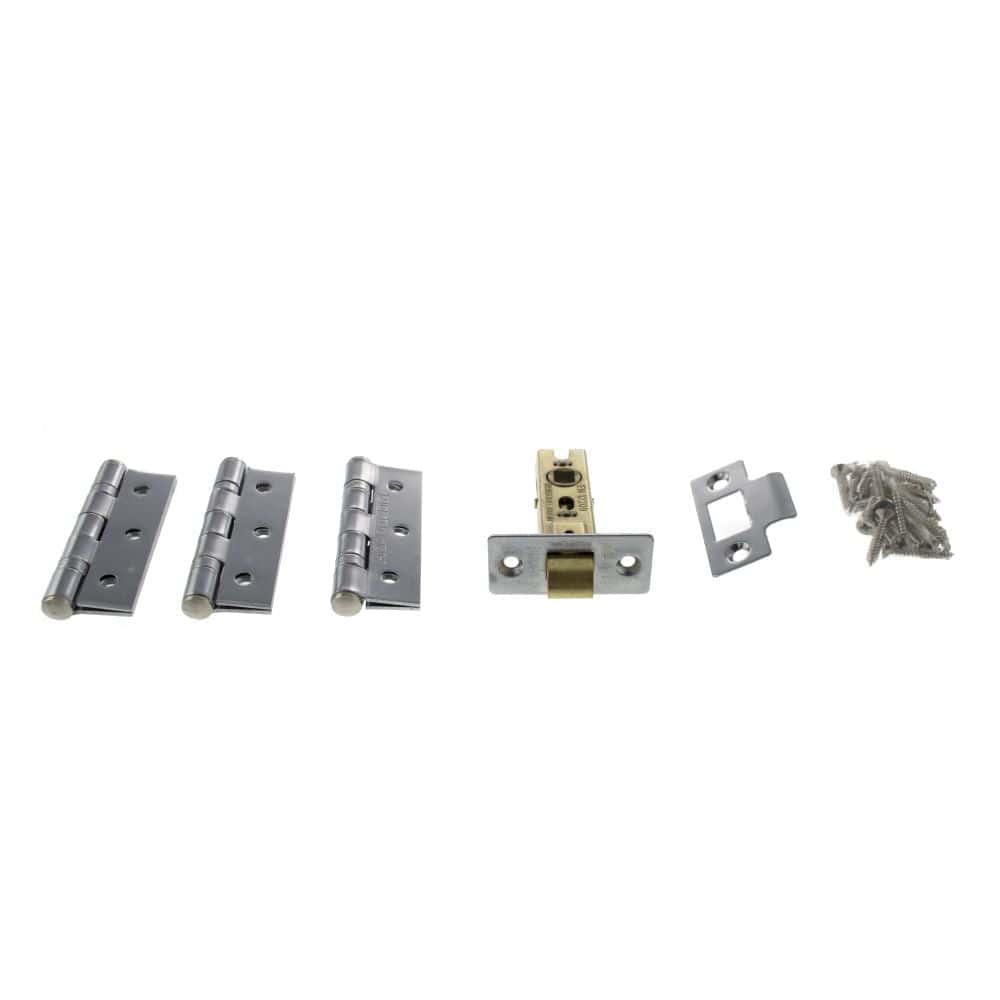 Atlantic Hardware Door Furniture Polished Chrome / Hinge and Latch Pack Atlantic Latch Pack [CE] 2.5" (Latch x1) + 3"x2" (Hinge x3) - Polished Chrome