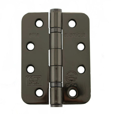 Atlantic Hardware Hinges Black Nickel / Ball Bearing Hinges / 4" x (102mm) Atlantic Radius Corner Ball Bearing Hinges 4" X 3" X 3mm - Black Nickel