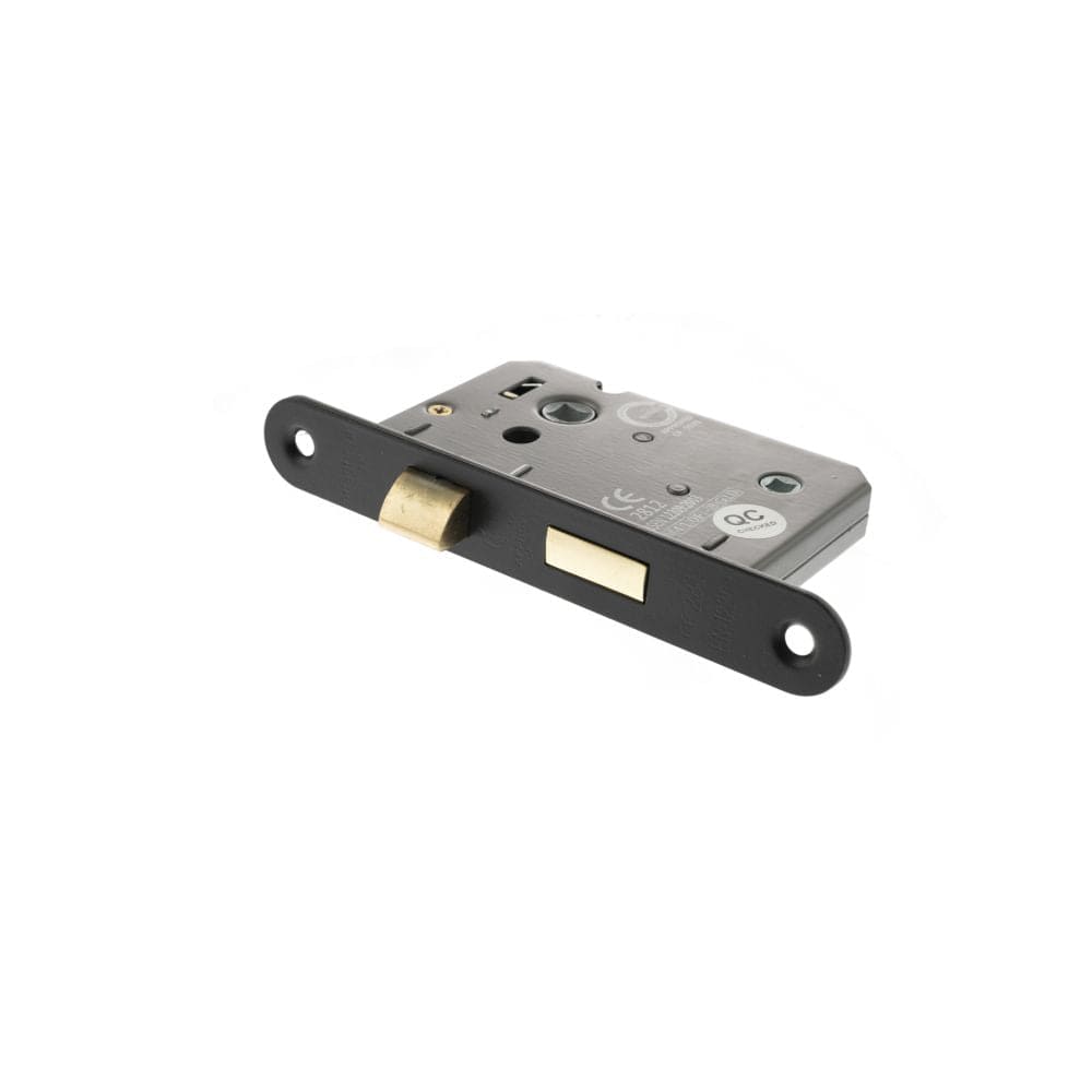 Atlantic Hardware Locks & Latches Matt Black / Bathroom Lock / 2.5" / 65mm Atlantic Radius Corner Bathroom Lock [CE] 2.5" - Matt Black